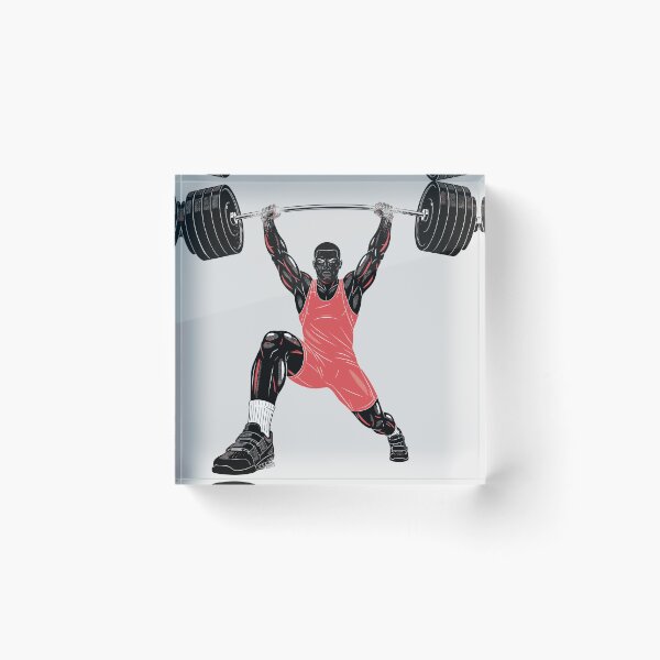 Item preview, Weightlifter Silhouette — Overhead Press Black designed and sold by 1RSN.