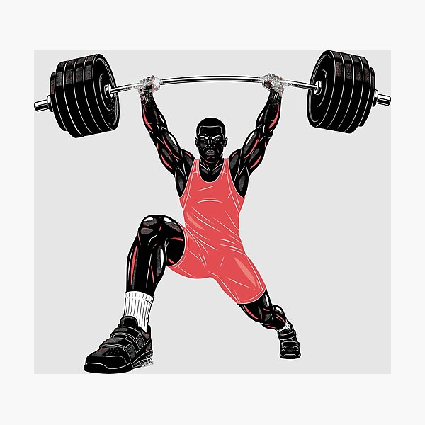 Item preview, Weightlifter Silhouette — Overhead Press Black designed and sold by 1RSN.