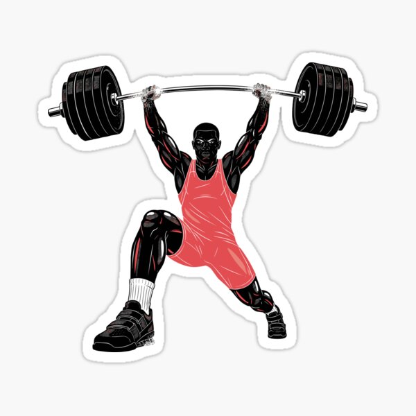 Item preview, Weightlifter Silhouette — Overhead Press Black designed and sold by 1RSN.