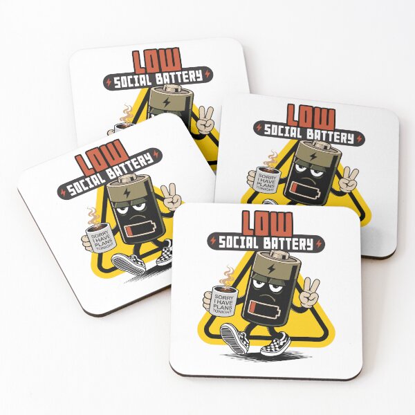 Item preview, LOW SOCIAL BATTERY designed and sold by nethanella.
