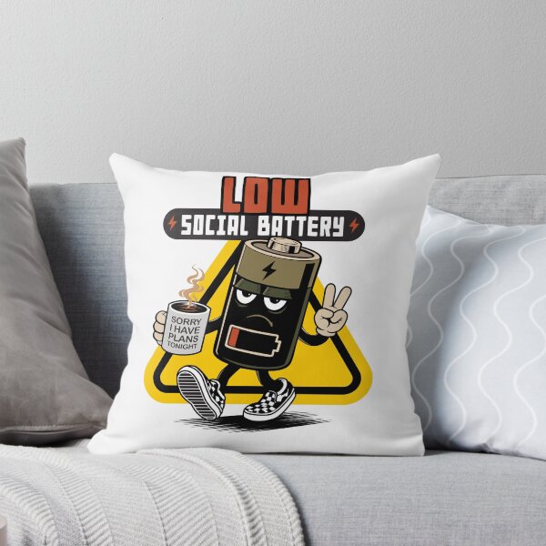 Item preview, LOW SOCIAL BATTERY designed and sold by nethanella.