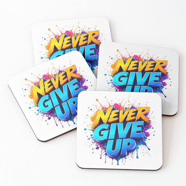 Item preview, Never Give Up Color Splash T-Shirt – Motivational Street Art Typography Design designed and sold by allin14fun.