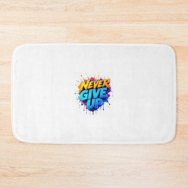 Item preview, Never Give Up Color Splash T-Shirt – Motivational Street Art Typography Design designed and sold by allin14fun.