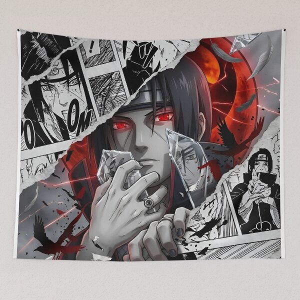 Item preview, Itachi Uchiha Mangekyo Sharingan Collage | Naruto Shippuden Dark Anime Fan Art designed and sold by Dyan4.