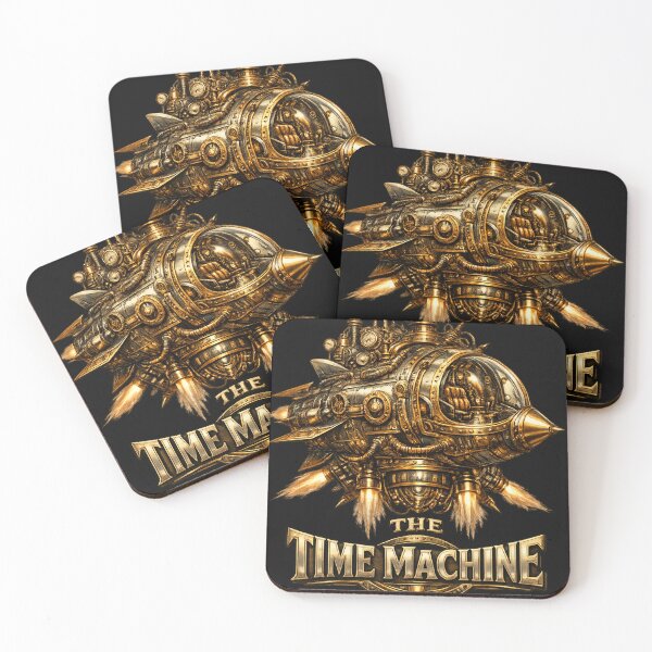 Item preview, The Time Machine Retro Rocket | Vintage Tartarian Steampunk Capsule Art designed and sold by Emoji Emblems.