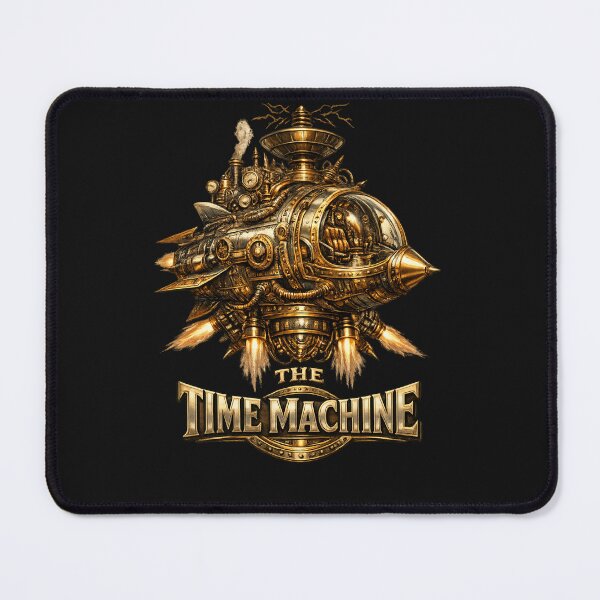 Item preview, The Time Machine Retro Rocket | Vintage Tartarian Steampunk Capsule Art designed and sold by Emoji Emblems.