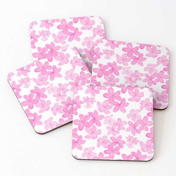 Item preview, Plumeria in Bright Pink Tones on White designed and sold by PD-Coastal.