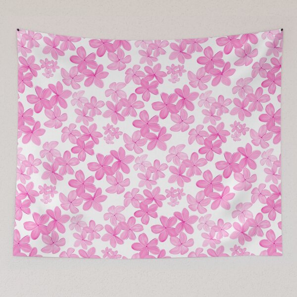 Item preview, Plumeria in Bright Pink Tones on White designed and sold by PD-Coastal.