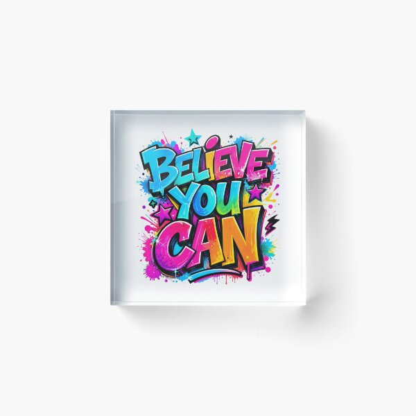 Item preview, Believe You Can Graffiti Neon Motivation Design | Colorful Streetwear Aesthetic designed and sold by allin14fun.