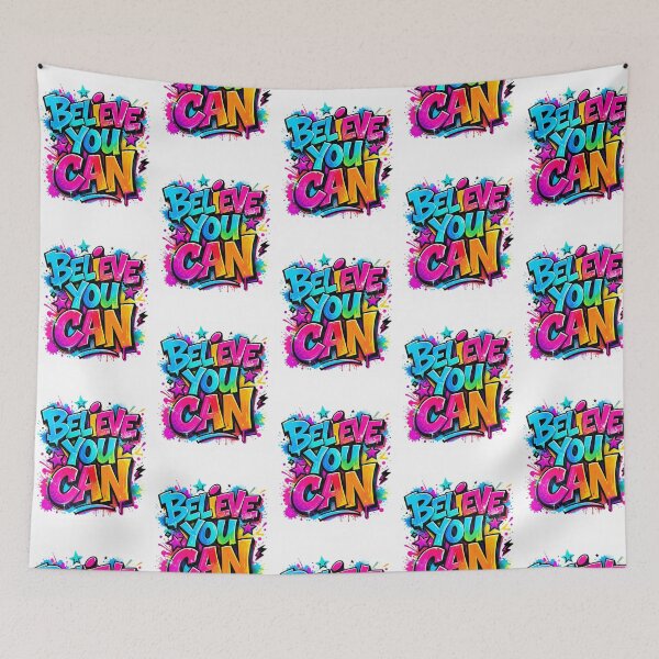 Item preview, Believe You Can Graffiti Neon Motivation Design | Colorful Streetwear Aesthetic designed and sold by allin14fun.