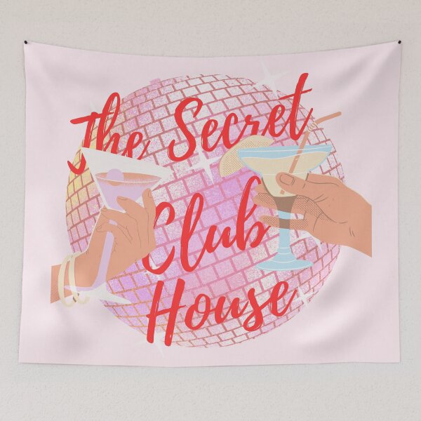 Item preview, The Secret Club House - Pink Disco Ball Martini Toast designed and sold by SilverSeaBKK.