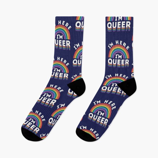 Item preview, I'm Here I'm Queer Gay Pride Rainbow designed and sold by jaygo.