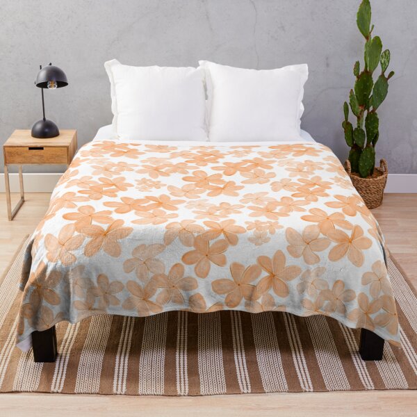 Item preview, Plumeria in Orange Tones on White designed and sold by PD-Coastal.