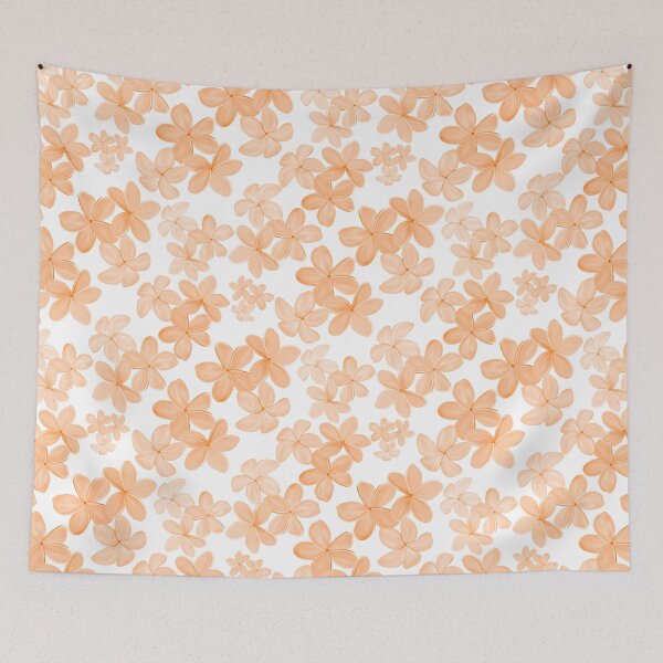 Item preview, Plumeria in Orange Tones on White designed and sold by PD-Coastal.