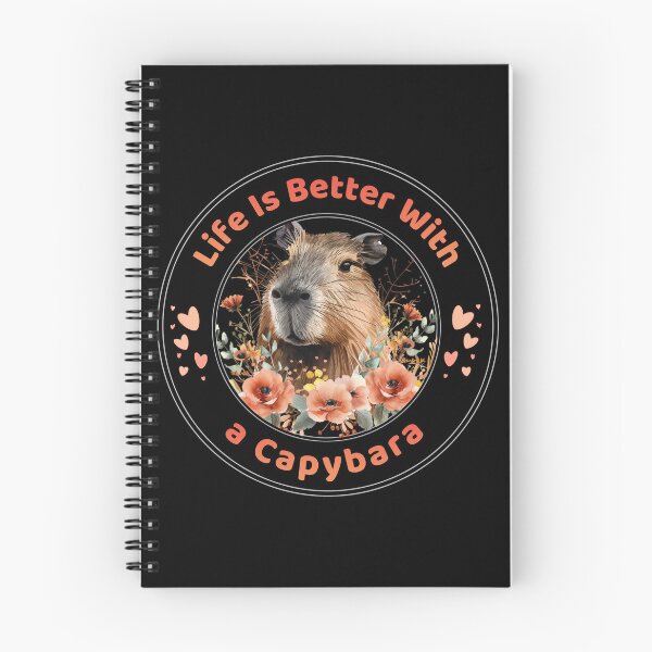 Item preview, Life Is Better with a Capybara - Floral Aesthetic designed and sold by TherezaDesign.