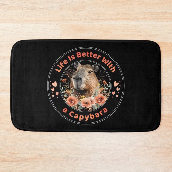 Item preview, Life Is Better with a Capybara - Floral Aesthetic designed and sold by TherezaDesign.