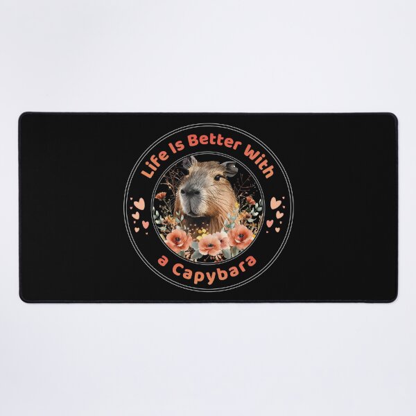 Item preview, Life Is Better with a Capybara - Floral Aesthetic designed and sold by TherezaDesign.