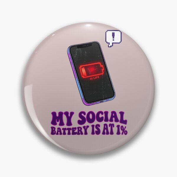 Item preview, My Social Battery Is At 1% Funny Introvert PNG Design  designed and sold by arifali786.
