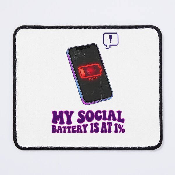 Item preview, My Social Battery Is At 1% Funny Introvert PNG Design designed and sold by arifali786.