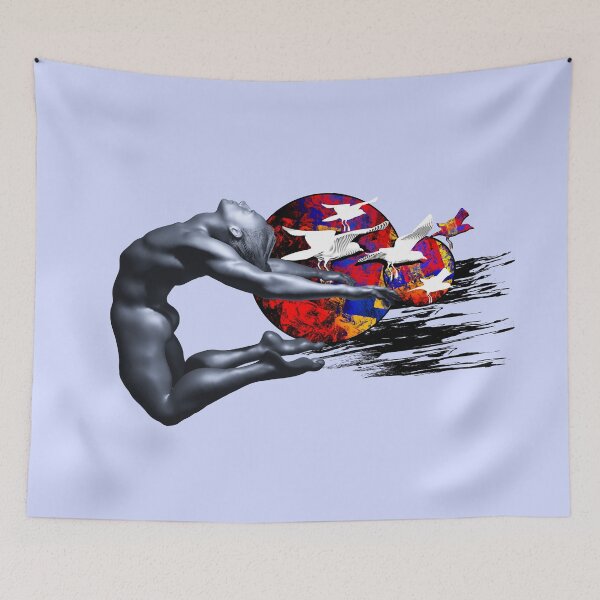 Item preview, Ballet dancer jumping with birds flying designed and sold by Arija07.