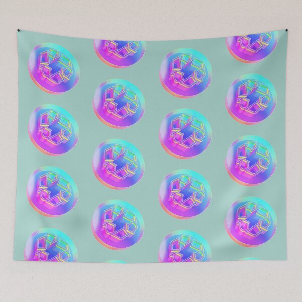 Item preview, Holographic 3D Geometric Art | Cyber Y2K Design designed and sold by Rawafi Art Studio.