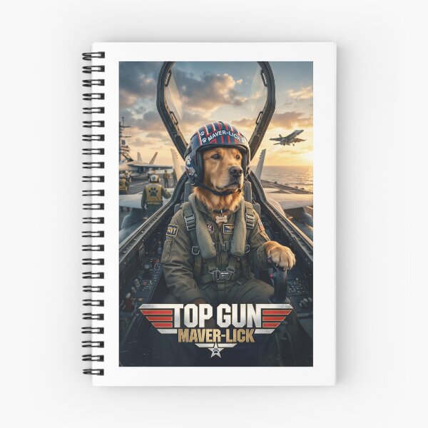 Item preview, Top Gun Maver-Lick - Funny Fighter Pilot Dog Parody designed and sold by PupFiction26.