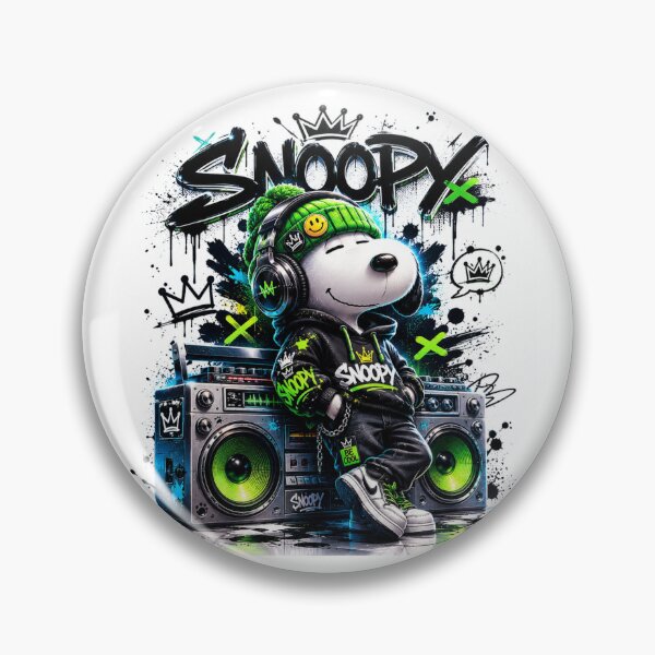 Item preview, Urban Streetwear Cartoon Dog T-Shirt – Hip Hop Graffiti Style Graphic Tee designed and sold by allin14fun.