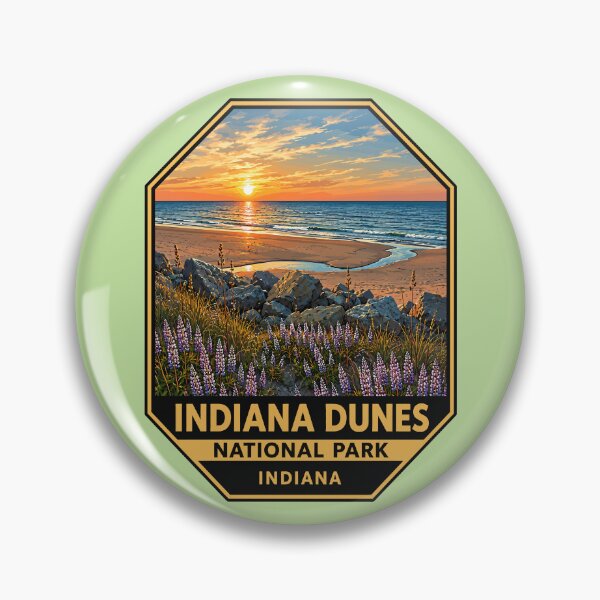 Item preview, Indiana Dunes National Park Retro Lakeshore designed and sold by Gideon Emmerich.