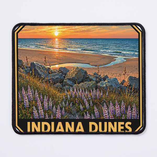 Item preview, Indiana Dunes National Park Retro Lakeshore designed and sold by Gideon Emmerich.