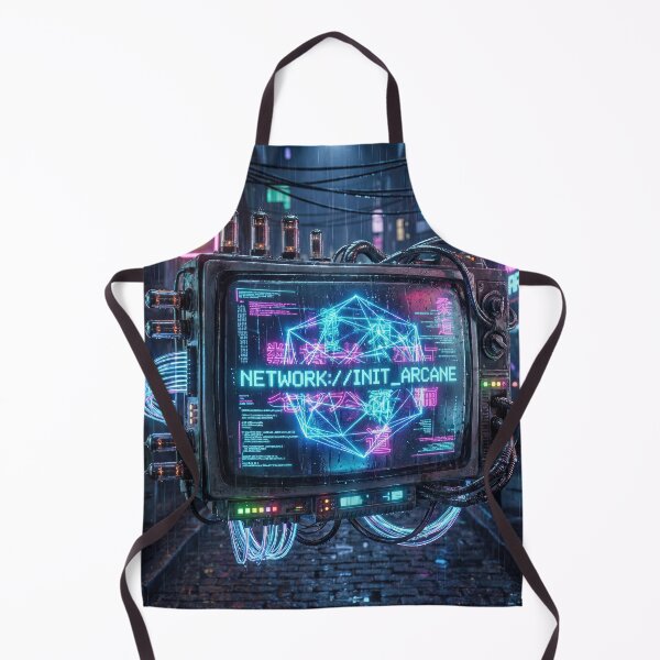 Item preview, Cyberpunk Floating CRT TV - Network://Init_Arcane - Neo-Tokyo Neon Alley designed and sold by RetroCose.