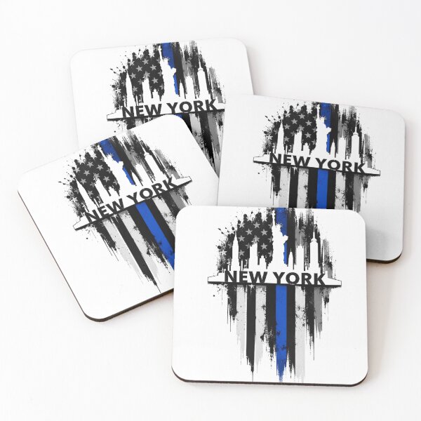Item preview, New York City Thin Blue Line Skyline Grunge Flag Streetwear Design | Urban America Style designed and sold by allin14fun.