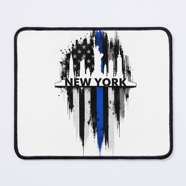Item preview, New York City Thin Blue Line Skyline Grunge Flag Streetwear Design | Urban America Style designed and sold by allin14fun.