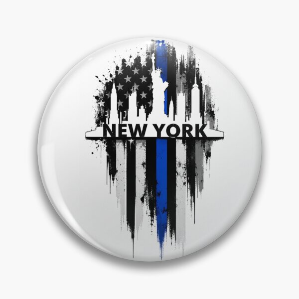 Item preview, New York City Thin Blue Line Skyline Grunge Flag Streetwear Design | Urban America Style designed and sold by allin14fun.