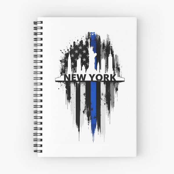 Item preview, New York City Thin Blue Line Skyline Grunge Flag Streetwear Design | Urban America Style designed and sold by allin14fun.