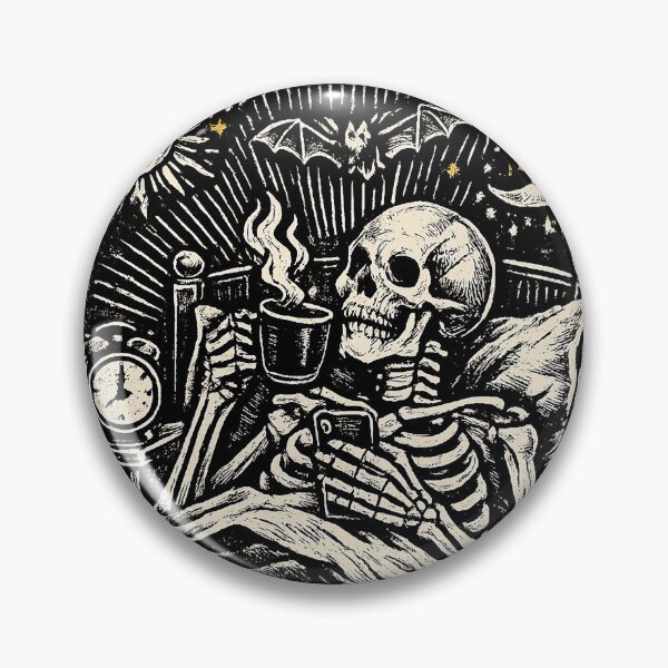 Item preview, The Coffee Addict Tarot Card – Gothic Skeleton Coffee Lover designed and sold by slikar.