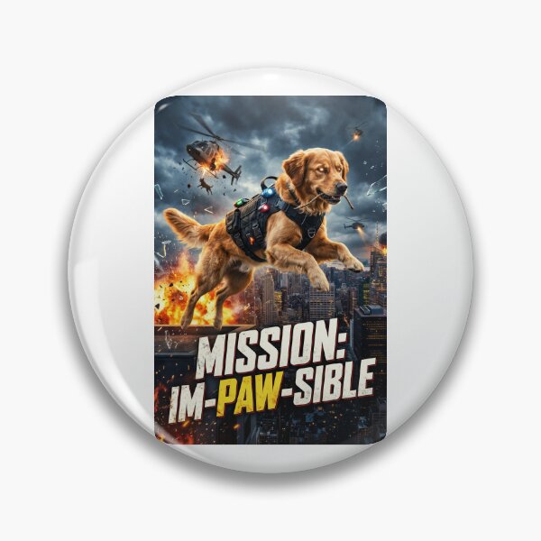 Item preview, Mission Im-Paw-Sible - Funny Secret Agent Dog Parody designed and sold by PupFiction26.