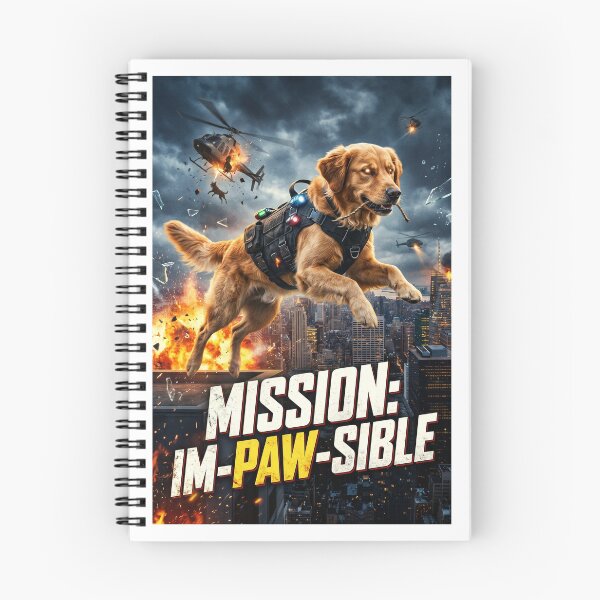 Item preview, Mission Im-Paw-Sible - Funny Secret Agent Dog Parody designed and sold by PupFiction26.