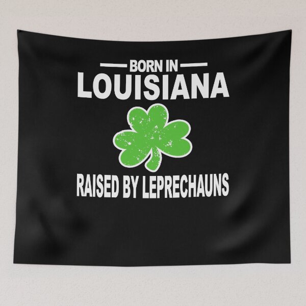 Item preview, Louisiana Shirt Raised By Leprechauns 3 Leaf Clover Hoodie designed and sold by shoppzee.