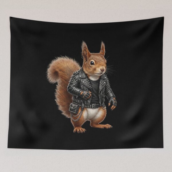 Item preview, Heavy Metal Squirrel: Realistic Rocker Design designed and sold by Wild Hare.