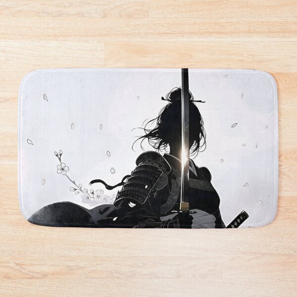 Item preview, Shadow Samurai Under Sakura Blossoms | Minimalist Japanese Warrior Art designed and sold by Dyan4.