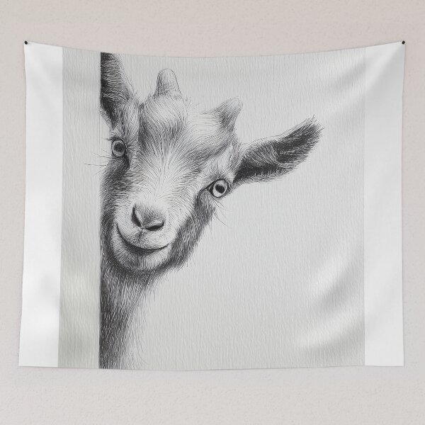 Item preview, Curious Pygmy Goat Peeking designed and sold by lautir.