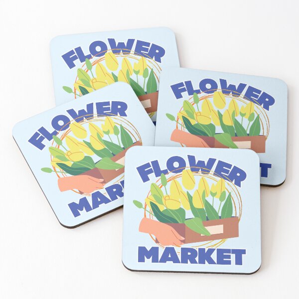 Item preview, Flower Market Yellow Tulips - Retro Wooden Crate Bouquet designed and sold by SilverSeaBKK.
