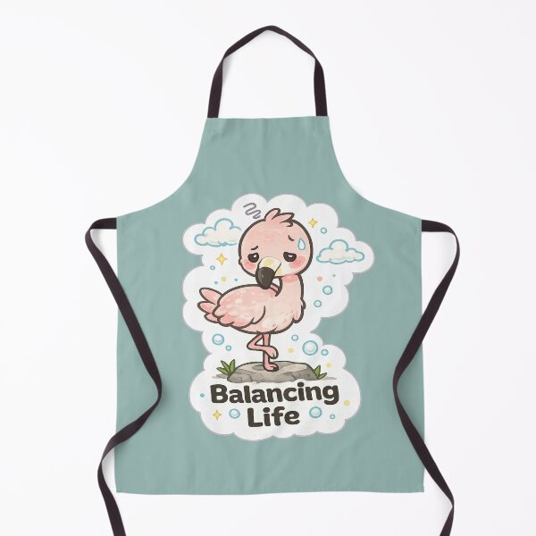 Item preview, Balancing Life Flamingo Meme | Cute Relatable Animal Sticker Design designed and sold by BabyStark.