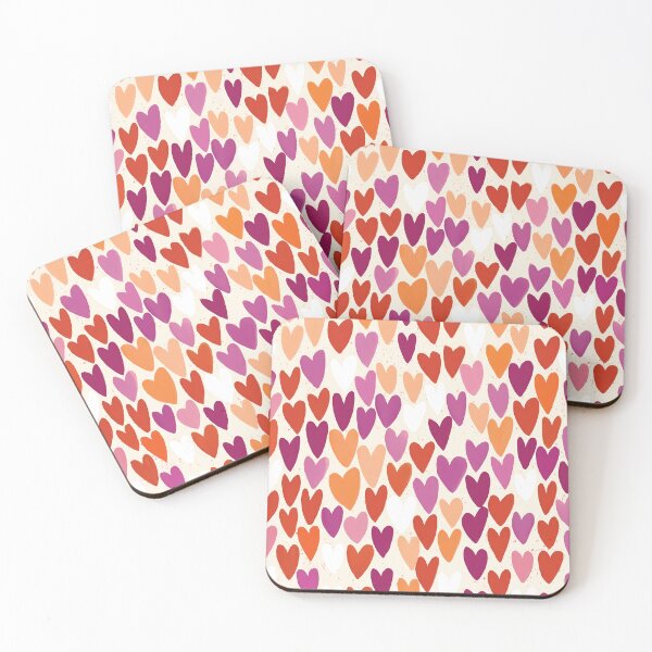 Item preview, Lesbian Pride Month Heart Pattern – Cute Sapphic Love Aesthetic designed and sold by Cannaxes Studio.