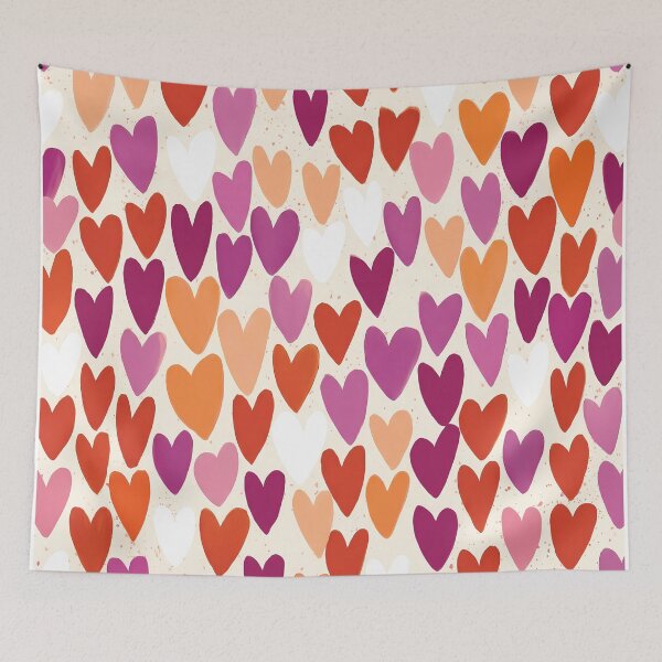 Item preview, Lesbian Pride Month Heart Pattern – Cute Sapphic Love Aesthetic designed and sold by Cannaxes Studio.