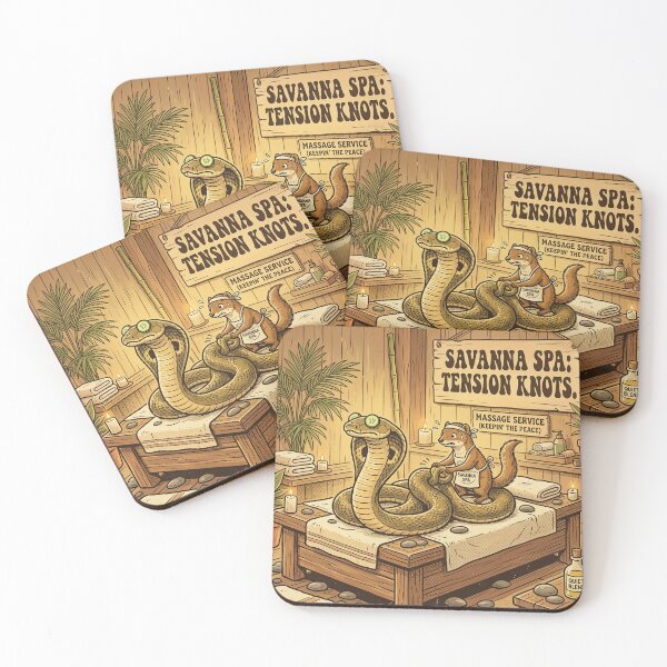 Item preview, Retro 70s Snake and Mongoose Funny Spa Day designed and sold by SoftAuraStudi0.