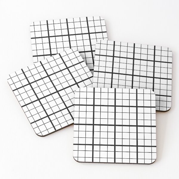 Item preview, Black and White Grid Windowpane Check Design  designed and sold by PatternTitan.