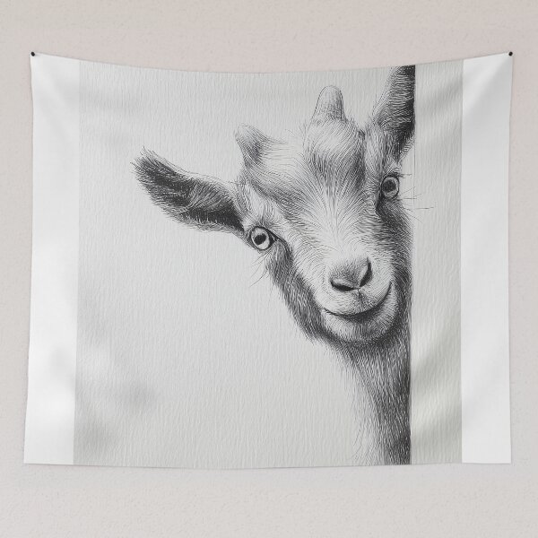 Item preview, Curious Peeking Pygmy Goat Poster designed and sold by lautir.