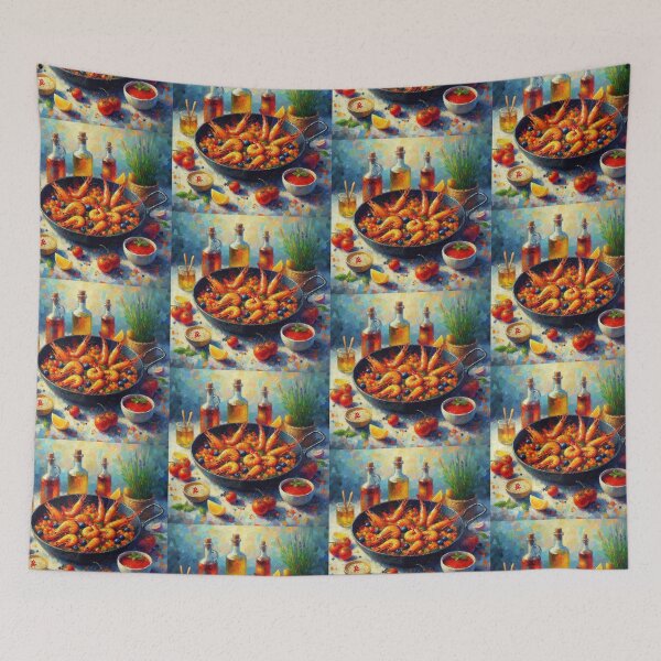 Item preview, Paella Impressionism Art Style designed and sold by artofuniverse.