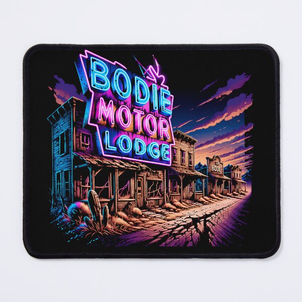Item preview, Bodie California Neon Ghost Town Motel Lodge Retro Horror Design designed and sold by ArcticFoxStudio.